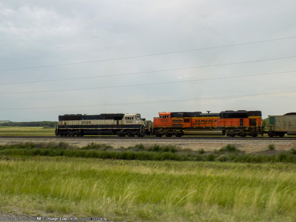 BNSF 9290 and BNSF 9598